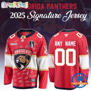 Florida Panthers Champion NHL Stanley Cup 2026 Signature Hockey Jersey