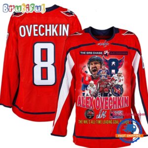 Washington Capitanls Alexander Ovechkin NHL All Time Goals Scorer Hockey Jersey