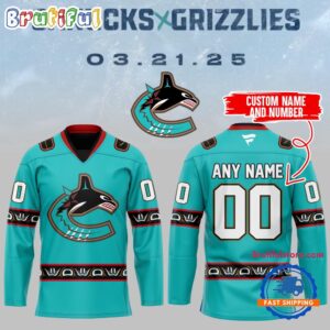 NHL Vancouver Canucks x Grizzlies 2026 Hockey Jersey