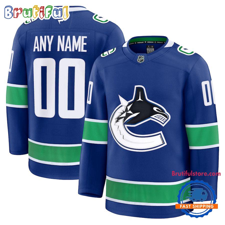NHL Vancouver Canucks Home Premium Custom Hockey Jersey NHL Vancouver Canucks Home Premium Custom Hockey Jersey