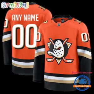 NHL Anaheim Ducks Home Premium Custom Hockey Jersey