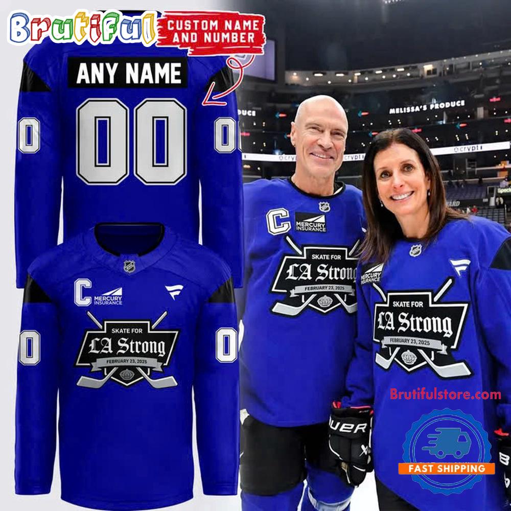 NHL Los Angeles Kings Special LA Strong 2026 Blue Hockey Jersey NHL Los Angeles Kings Special LA Strong 2026 Blue Hockey Jersey