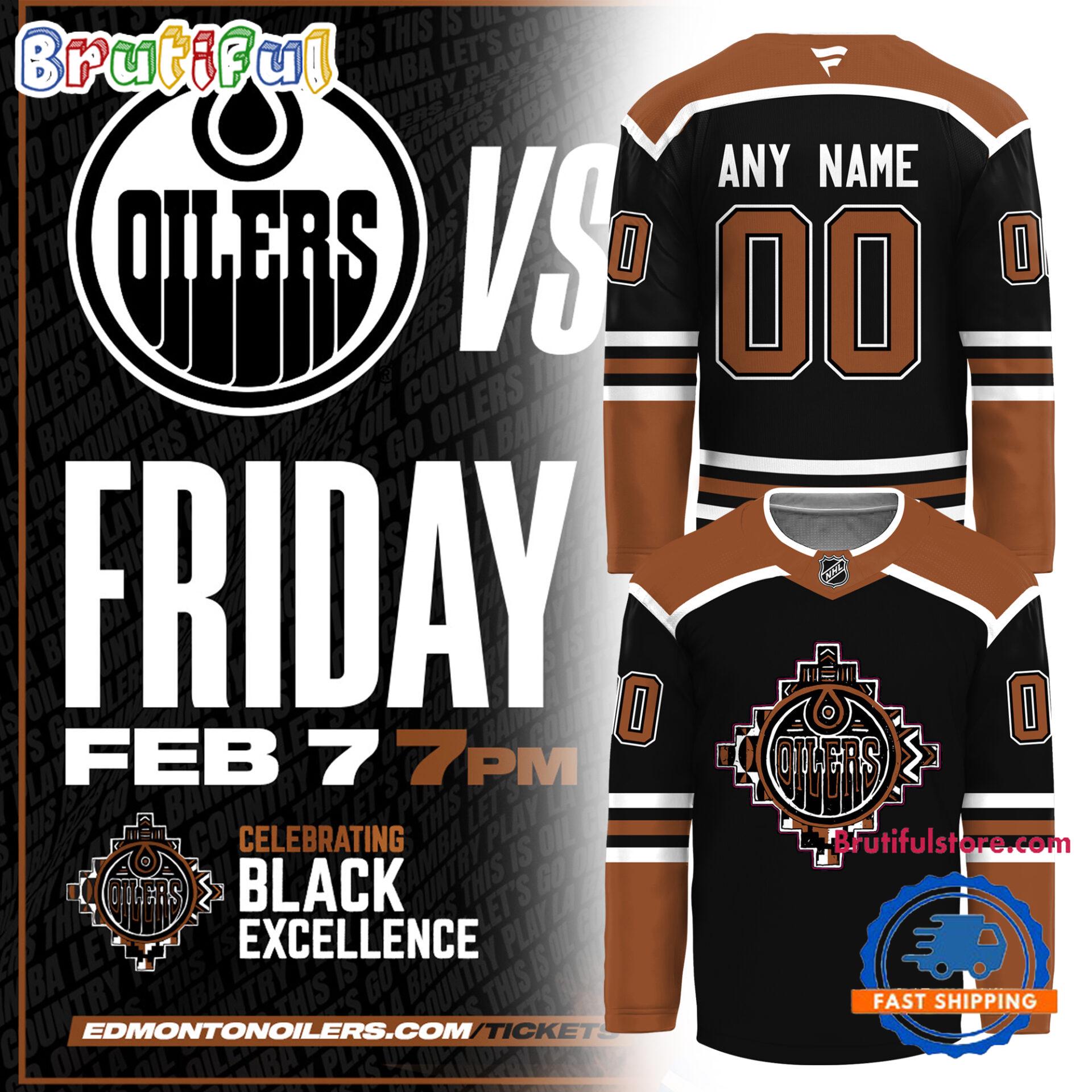 Edmonton Oilers Celebrating Black History Limited Edition Custom Hockey Jersey Edmonton Oilers Celebrating Black History Limited Edition Custom Hockey Jersey