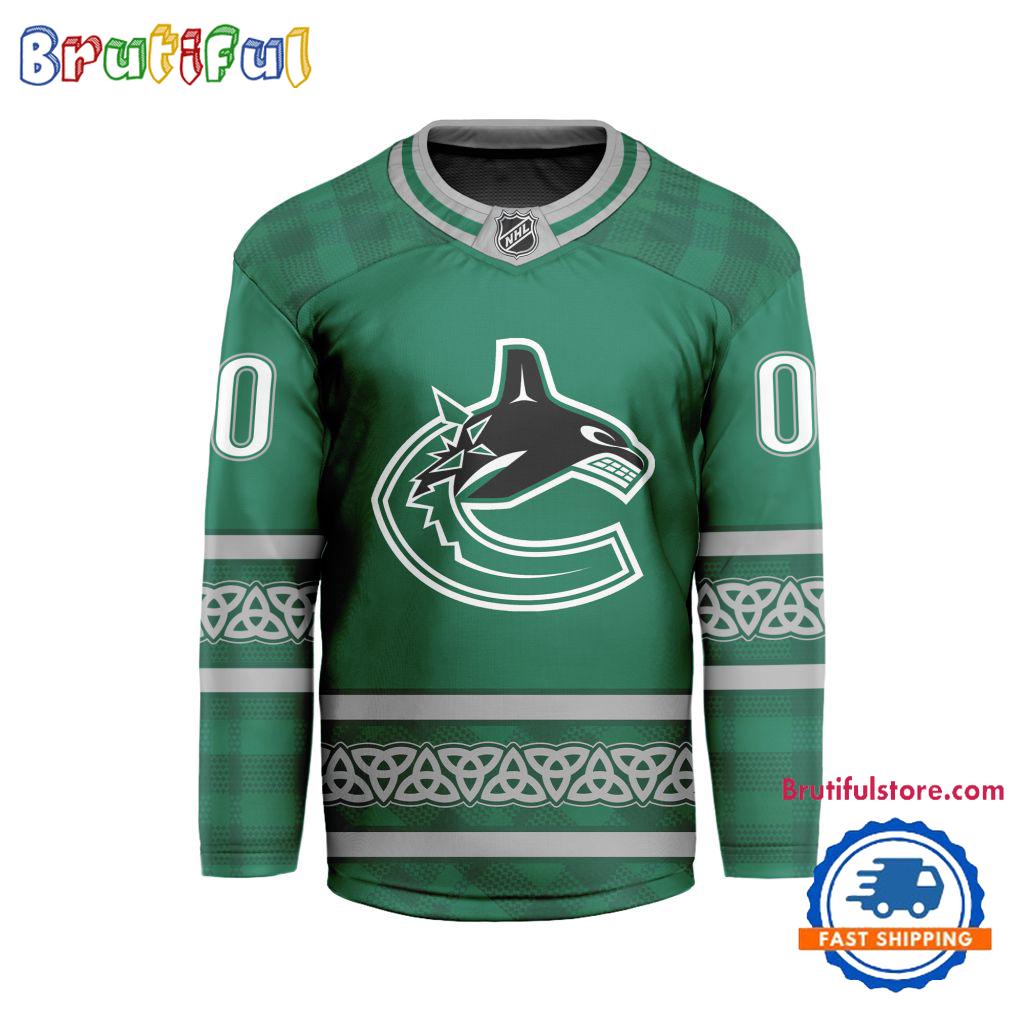 NHL Vancouver Canucks For St.Patrick’s Day Limited New Hockey Jersey NHL Vancouver Canucks For St.Patrick’s Day Limited New Hockey Jersey