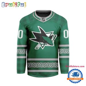 NHL San Jose Sharks For St.Patrick’s Day Limited New Hockey Jersey