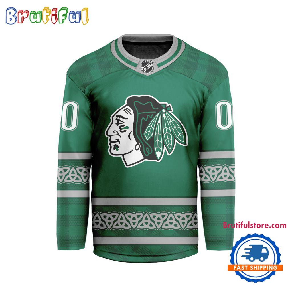 NHL Chicago Blackhawks For St.Patrick’s Day Limited New Hockey Jersey NHL Chicago Blackhawks For St.Patrick’s Day Limited New Hockey Jersey