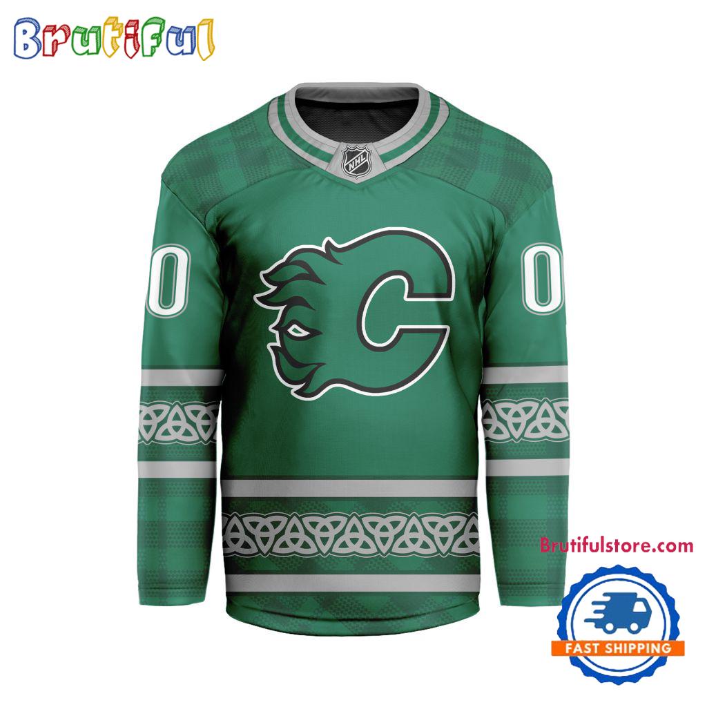 NHL Calgary Flames For St.Patrick’s Day Limited New Hockey Jersey NHL Calgary Flames For St.Patrick’s Day Limited New Hockey Jersey