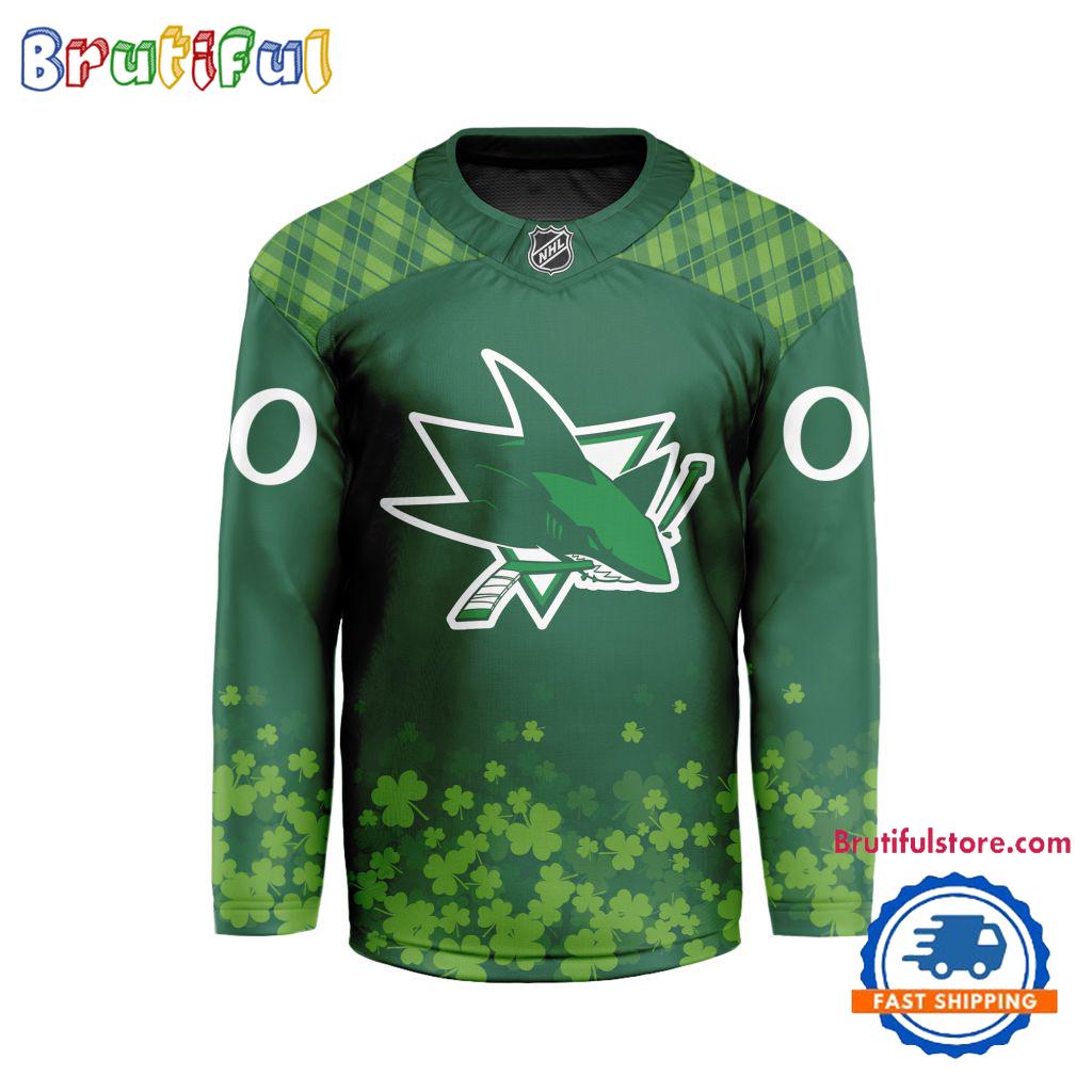 NHL San Jose Sharks St.Patrick’s Day New Design Hockey Jersey, NHL Patricks Day Jersey NHL San Jose Sharks St.Patrick’s Day New Design Hockey Jersey, NHL Patricks Day Jersey