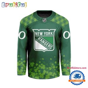 NHL New York Rangers St.Patrick’s Day New Design Hockey Jersey, NHL Patricks Day Jersey