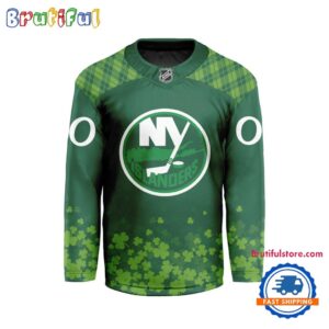 NHL New York Islanders St.Patrick’s Day New Design Hockey Jersey, NHL Patricks Day Jersey