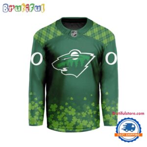 NHL Minnesota Wild St.Patrick’s Day New Design Hockey Jersey, NHL Patricks Day Jersey