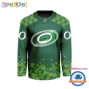 NHL Carolina Hurricanes St.Patrick’s Day New Design Hockey Jersey, NHL Patricks Day Jersey