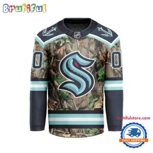 NHL Seattle Kraken Special Realtree Camo Hunting Hockey Jersey
