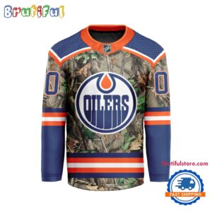 NHL Edmonton Oilers Special Realtree Camo Hunting Hockey Jersey