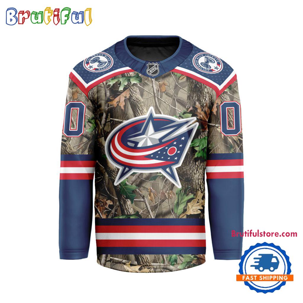 NHL Columbus Blue Jackets Special Realtree Camo Hunting Hockey Jersey NHL Columbus Blue Jackets Special Realtree Camo Hunting Hockey Jersey