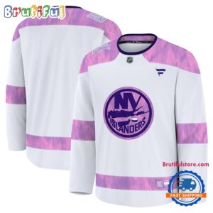 NHL New York Islanders 2024 Hockey Fights Cancer Practice Jersey Shirt