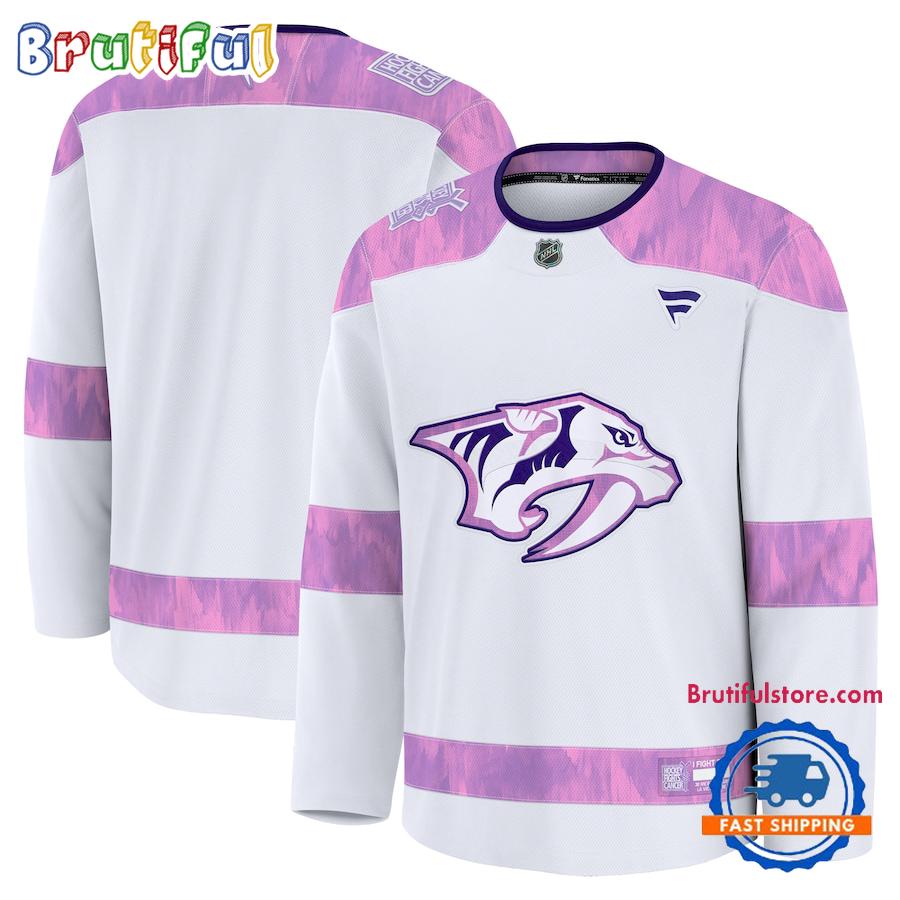 NHL Nashville Predators 2024 Hockey Fights Cancer Practice Jersey Shirt NHL Nashville Predators 2024 Hockey Fights Cancer Practice Jersey Shirt