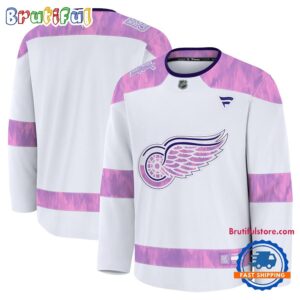 NHL Detroit Red Wings 2024 Hockey Fights Cancer Practice Jersey Shirt