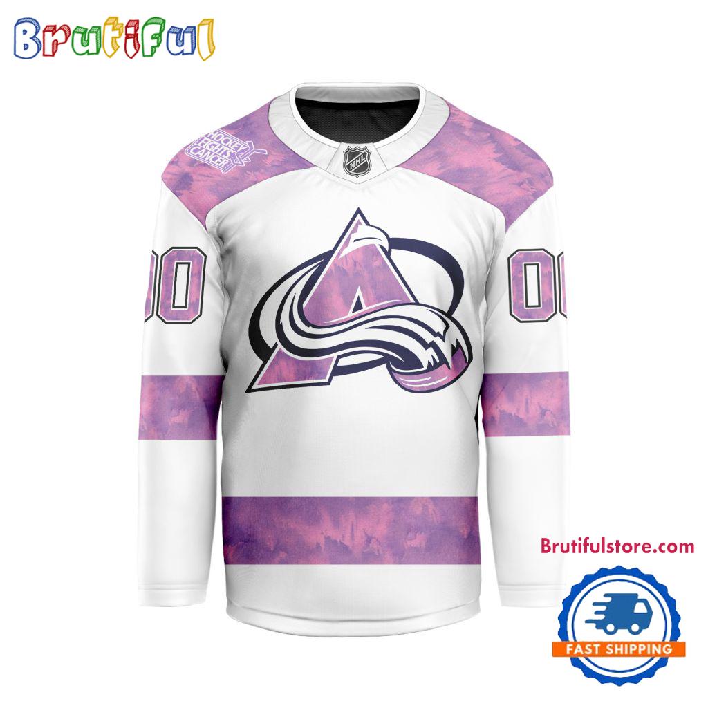 NHL Colorado Avalanche Personalized Hockey Fights Cancer Design Jersey NHL Colorado Avalanche Personalized Hockey Fights Cancer Design Jersey
