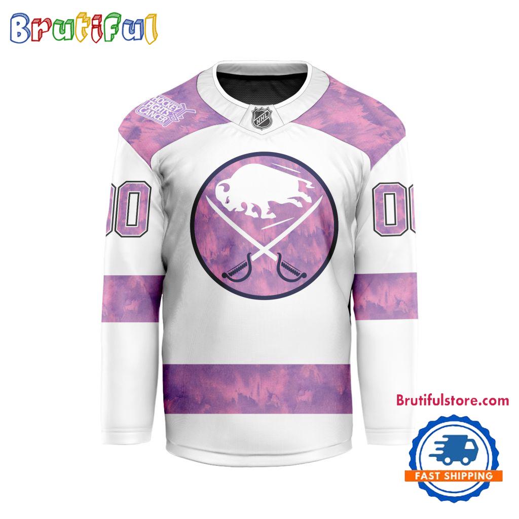 NHL Buffalo Sabres Personalized Hockey Fights Cancer Design Jersey NHL Buffalo Sabres Personalized Hockey Fights Cancer Design Jersey