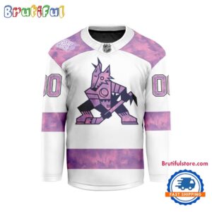 NHL Arizona Coyotes Personalized Hockey Fights Cancer Design Jersey