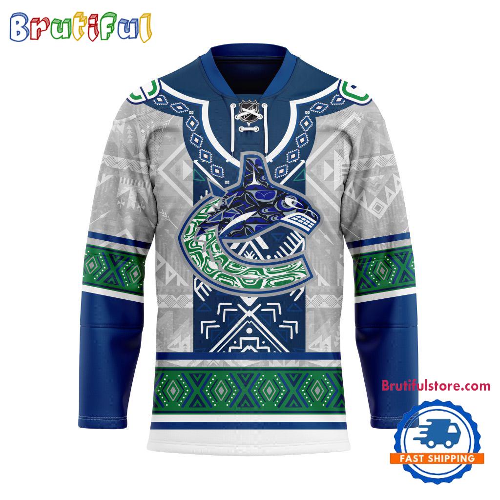 NHL Vancouver Canucks Personalized Native American Hockey Jersey NHL Vancouver Canucks Personalized Native American Hockey Jersey