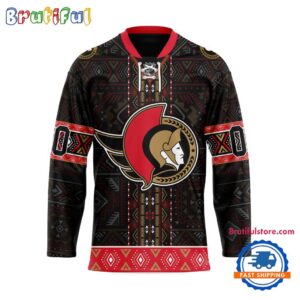 NHL Ottawa Senators Personalized Native American Hockey Jersey