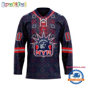 NHL New York Rangers Personalized Native American Hockey Jersey