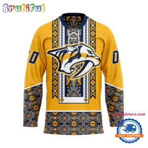 NHL Nashville Predators Personalized Native American Hockey Jersey