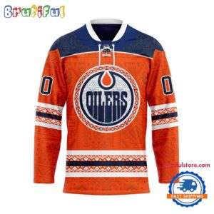 NHL Edmonton Oilers Personalized Native American Hockey Jersey