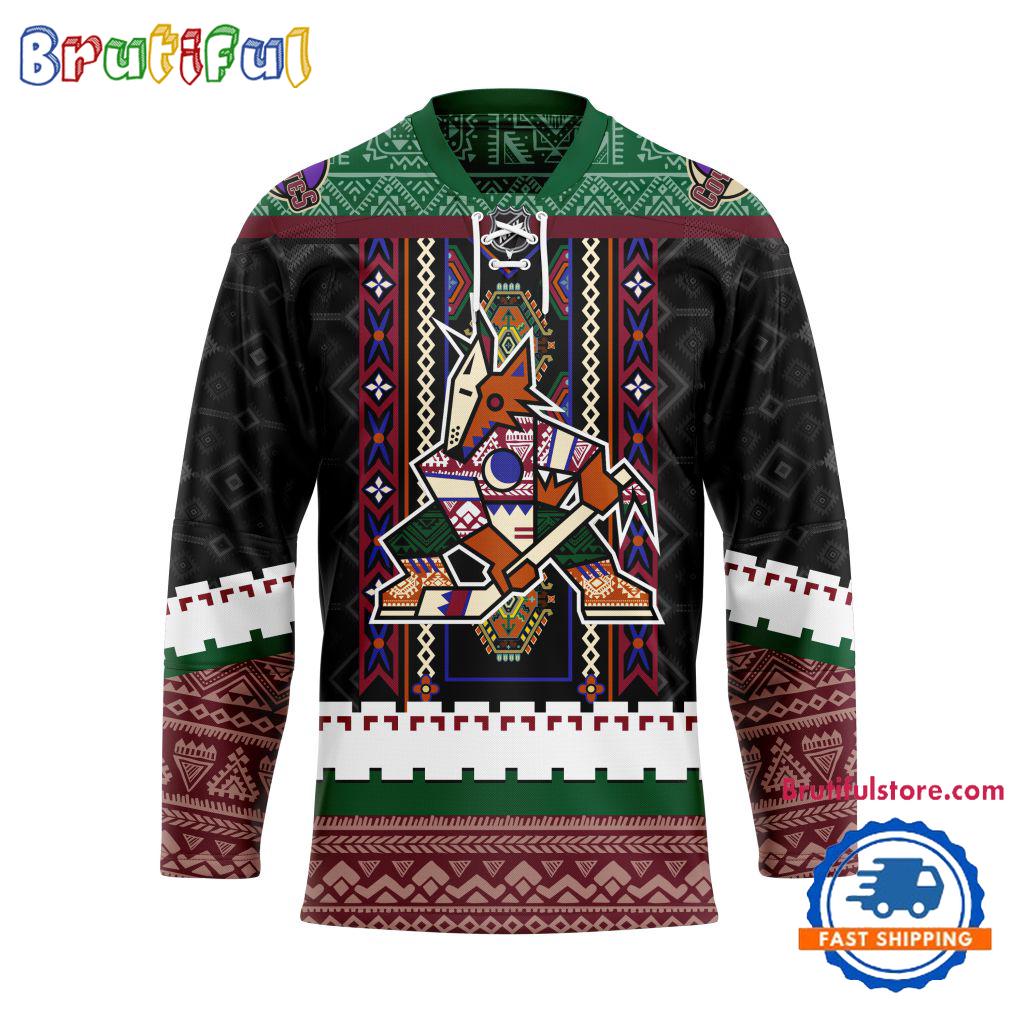 NHL Arizona Coyotes Personalized Native American Hockey Jersey NHL Arizona Coyotes Personalized Native American Hockey Jersey