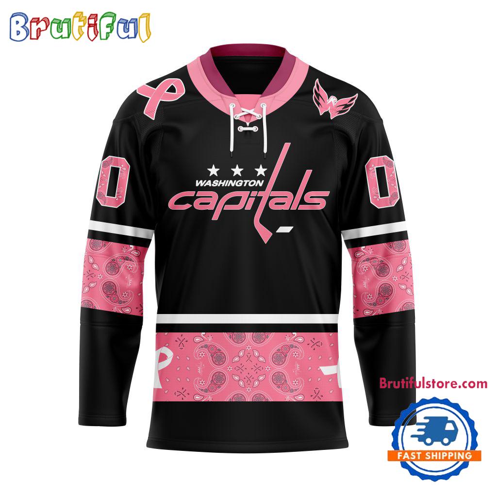 NHL Washington Capitals In October We Wear Pink Breast Cancer Design Hockey Jersey NHL Washington Capitals In October We Wear Pink Breast Cancer Design Hockey Jersey