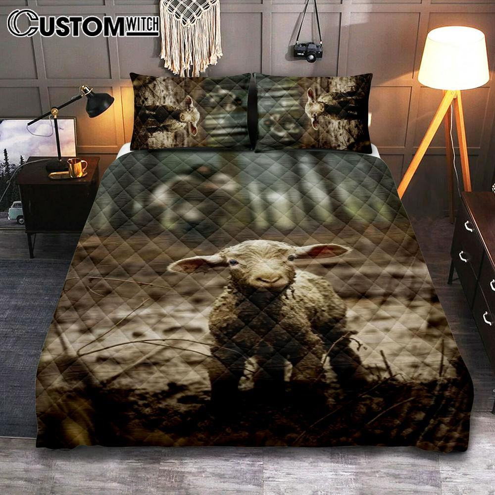Jesus Lamb Of God Bedroom Quilt Bedding Set – Christian W