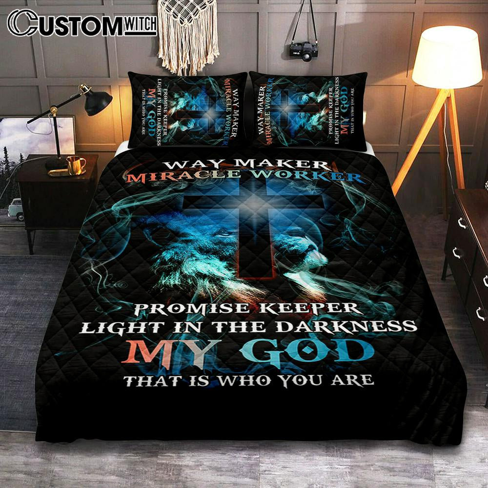 Way Maker Miracle Worker Lion & Cross Quilt Bedding Set Bedroom – Christian Cover Twin Bedding Quilt Bedding Set – Religious Quilt Bedding Set Prints Way Maker Miracle Worker Lion & Cross Quilt Bedding Set Bedroom – Christian Cover Twin Bedding Quilt Bedding Set – Religious Quilt Bedding Set Prints
