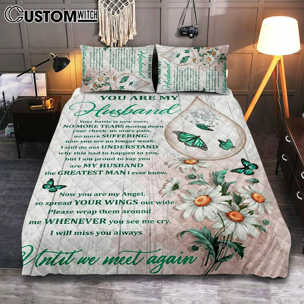 You Are My Husband Until We Meet Again The Butterfly Flower Tear Quilt Bedding Set Prints – Christian Cover Twin Bedding Decor – Bible Verse Quilt Bedding Set Art You Are My Husband Until We Meet Again The Butterfly Flower Tear Quilt Bedding Set Prints – Christian Cover Twin Bedding Decor – Bible Verse Quilt Bedding Set Art