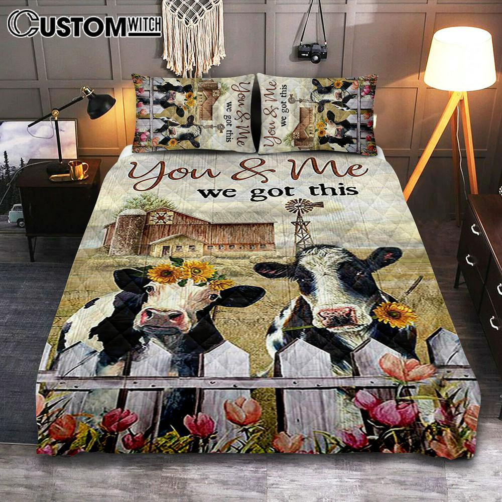 You And Me We Got This Beautiful Cow Windmill Quilt Bedding Set Print – Inspirational Quilt Bedding Set Art – Christian Bedroom Home Decor You And Me We Got This Beautiful Cow Windmill Quilt Bedding Set Print – Inspirational Quilt Bedding Set Art – Christian Bedroom Home Decor