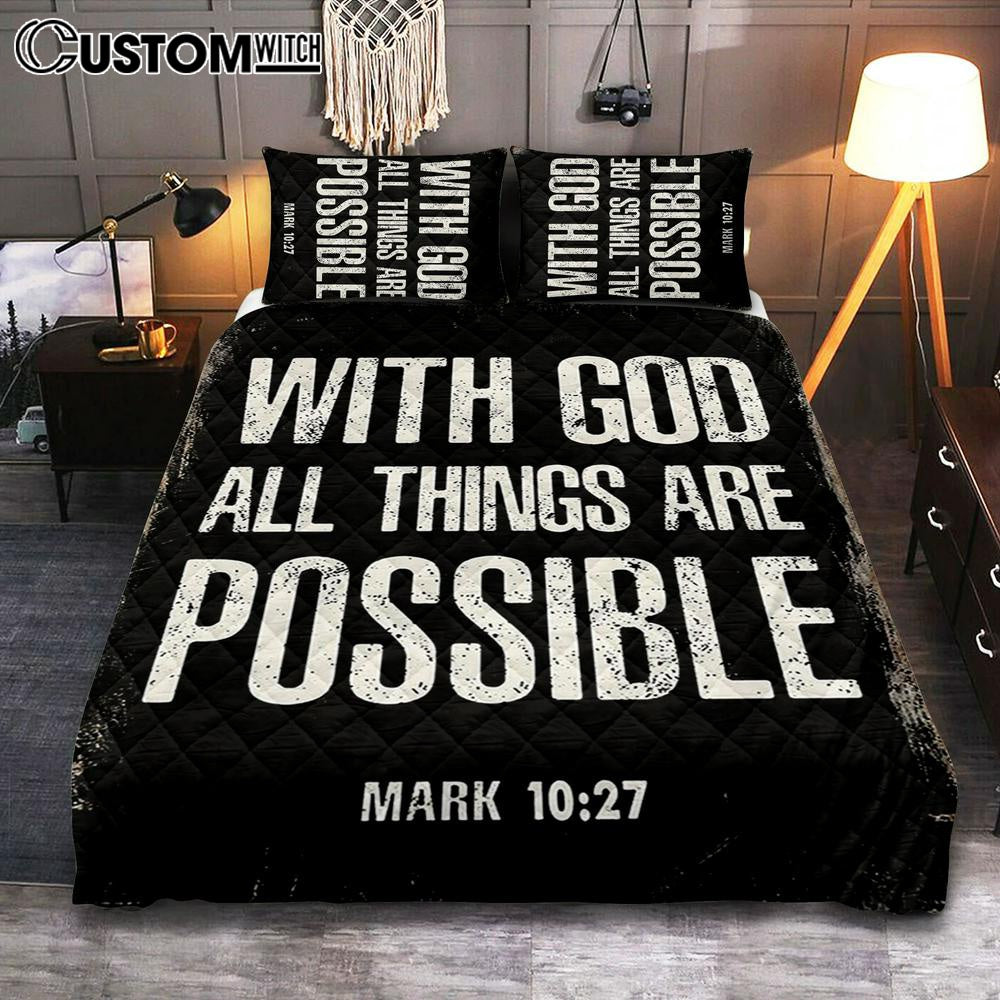 With God All Things Are Possible Mark 10 27 Quilt Bedding Set Prints – Religious Cover Twin Bedding Decor – Christian Quilt Bedding Set Bedroom Decor With God All Things Are Possible Mark 10 27 Quilt Bedding Set Prints – Religious Cover Twin Bedding Decor – Christian Quilt Bedding Set Bedroom Decor
