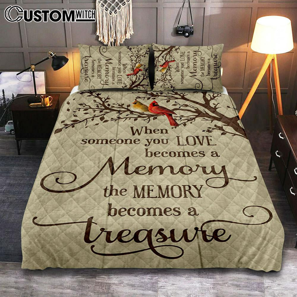 When Someone You Love Becomes A Memory Cardinal Quilt Bedding Set Prints – Christian Cover Twin Bedding Decor – Bible Verse Quilt Bedding Set Art When Someone You Love Becomes A Memory Cardinal Quilt Bedding Set Prints – Christian Cover Twin Bedding Decor – Bible Verse Quilt Bedding Set Art