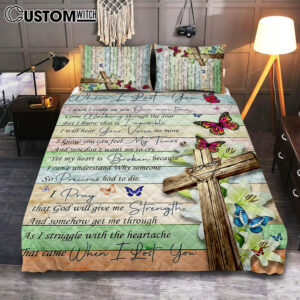 When I Lost You I Wish Quilt Bedding Set Bedroom – Christian Cover Twin Bedding Quilt Bedding Set – Religious Quilt Bedding Set Prints