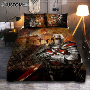 Warrior Jesus On The Cross Jesus Calls Quilt Bedding Set Print – Inspirational Quilt Bedding Set Art – Christian Bedroom Home Decor