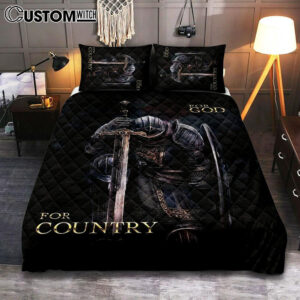 Warrior For God For Country Quilt Bedding Set Bedroom – Christian Warrior Quilt Bedding Set Prints