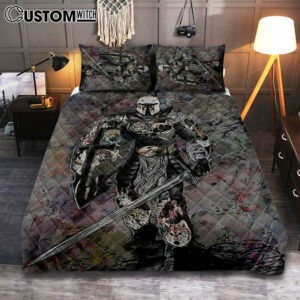 Warrior Armor Of God Quilt Bedding Set Bedroom – Christian Home Decor – Religious Art