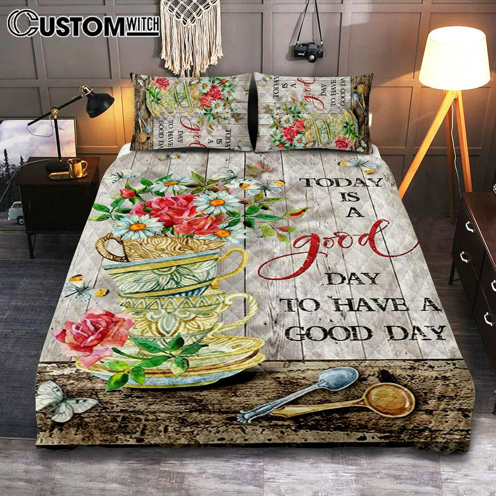 Today Is A Good Day Daisy Quilt Bedding Set Bedroom – Christian Quilt Bedding Set Bedroom Decor