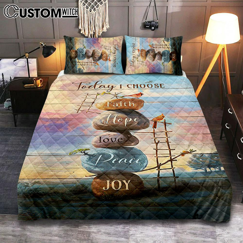 Today I Choose Joy Rock Red Cardinal Quilt Bedding Set Print – Inspirational Quilt Bedding Set Art – Christian Bedroom Home Decor Today I Choose Joy Rock Red Cardinal Quilt Bedding Set Print – Inspirational Quilt Bedding Set Art – Christian Bedroom Home Decor