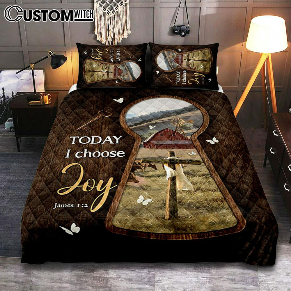 Today I Choose Joy Key Cross Symbol Green Meadow Land Quilt Bedding Set Bedroom – Christian Quilt Bedding Set Prints – Bible Verse Quilt Bedding Set Art Today I Choose Joy Key Cross Symbol Green Meadow Land Quilt Bedding Set Bedroom – Christian Quilt Bedding Set Prints – Bible Verse Quilt Bedding Set Art