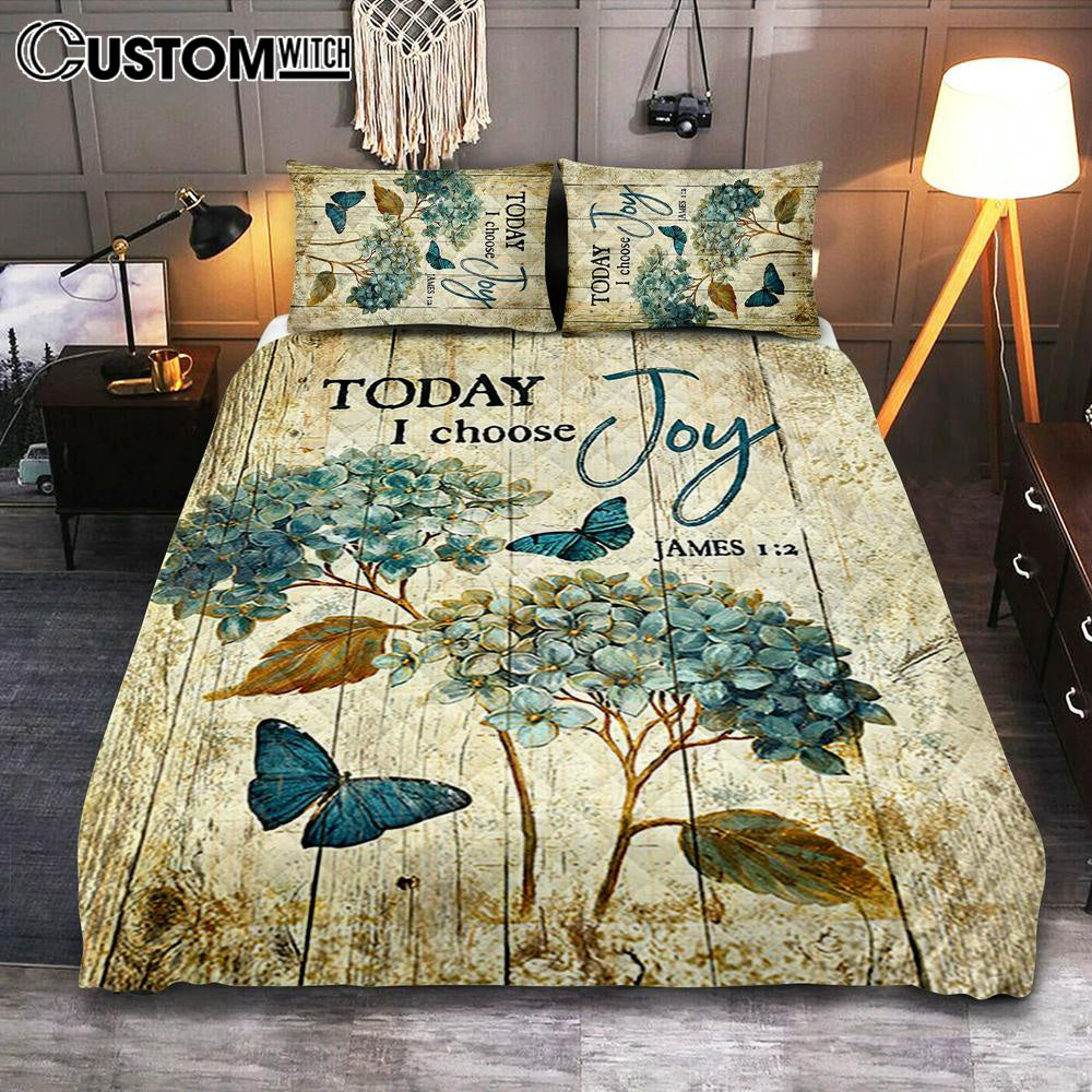Today I Choose Joy Hydrangea Blue Butterfly Quilt Bedding Set Print – Inspirational Quilt Bedding Set Art – Christian Bedroom Home Decor Today I Choose Joy Hydrangea Blue Butterfly Quilt Bedding Set Print – Inspirational Quilt Bedding Set Art – Christian Bedroom Home Decor