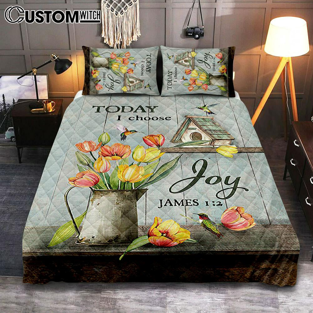 Today I Choose Joy Brilliant Tulip Quilt Bedding Set – Christian Bedroom – Religious Home Decor Today I Choose Joy Brilliant Tulip Quilt Bedding Set – Christian Bedroom – Religious Home Decor