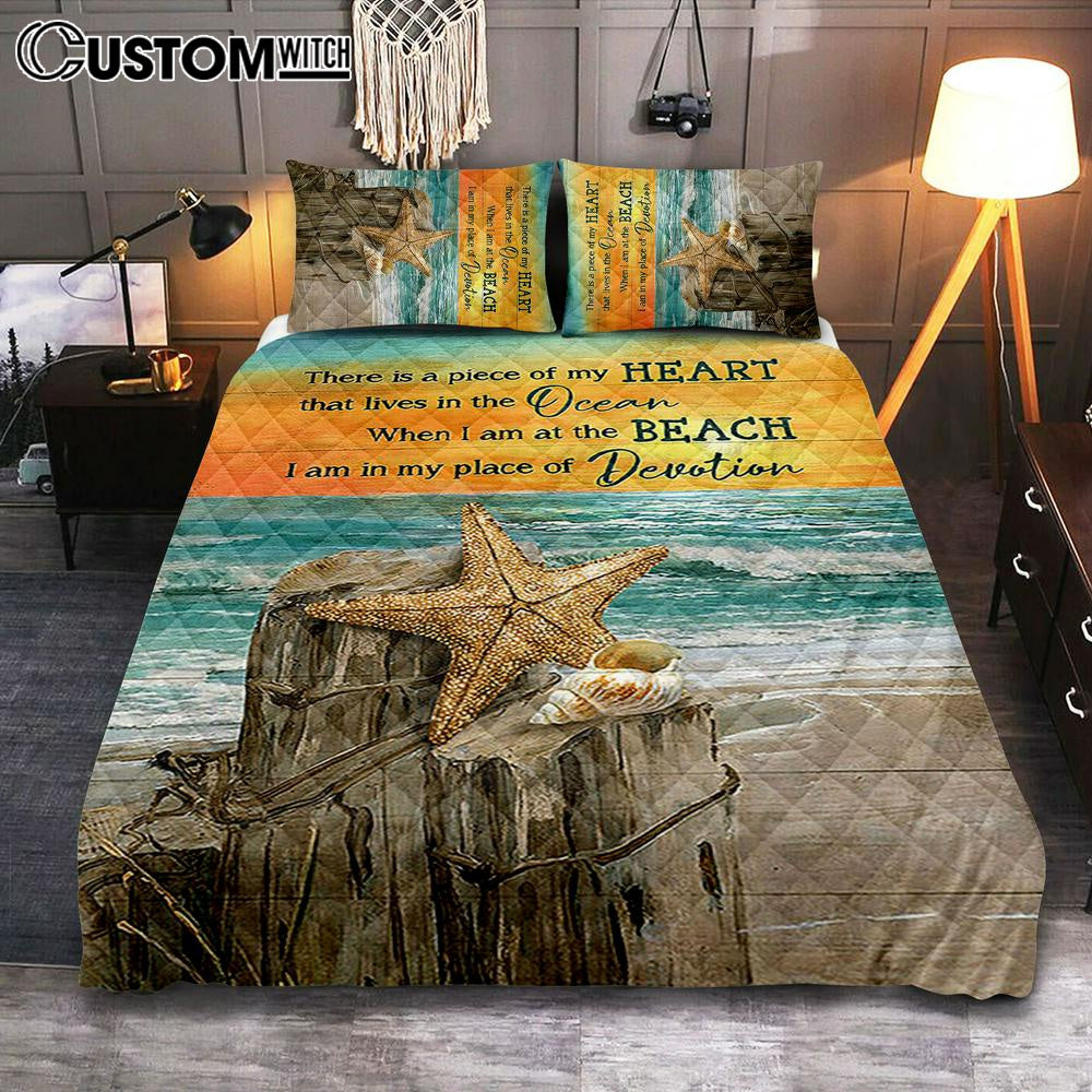 There Is A Piece Of My Heart Starfish Blue Ocean Sunset Quilt Bedding Set Bedroom – Christian Quilt Bedding Set Prints – Bible Verse Quilt Bedding Set Art There Is A Piece Of My Heart Starfish Blue Ocean Sunset Quilt Bedding Set Bedroom – Christian Quilt Bedding Set Prints – Bible Verse Quilt Bedding Set Art