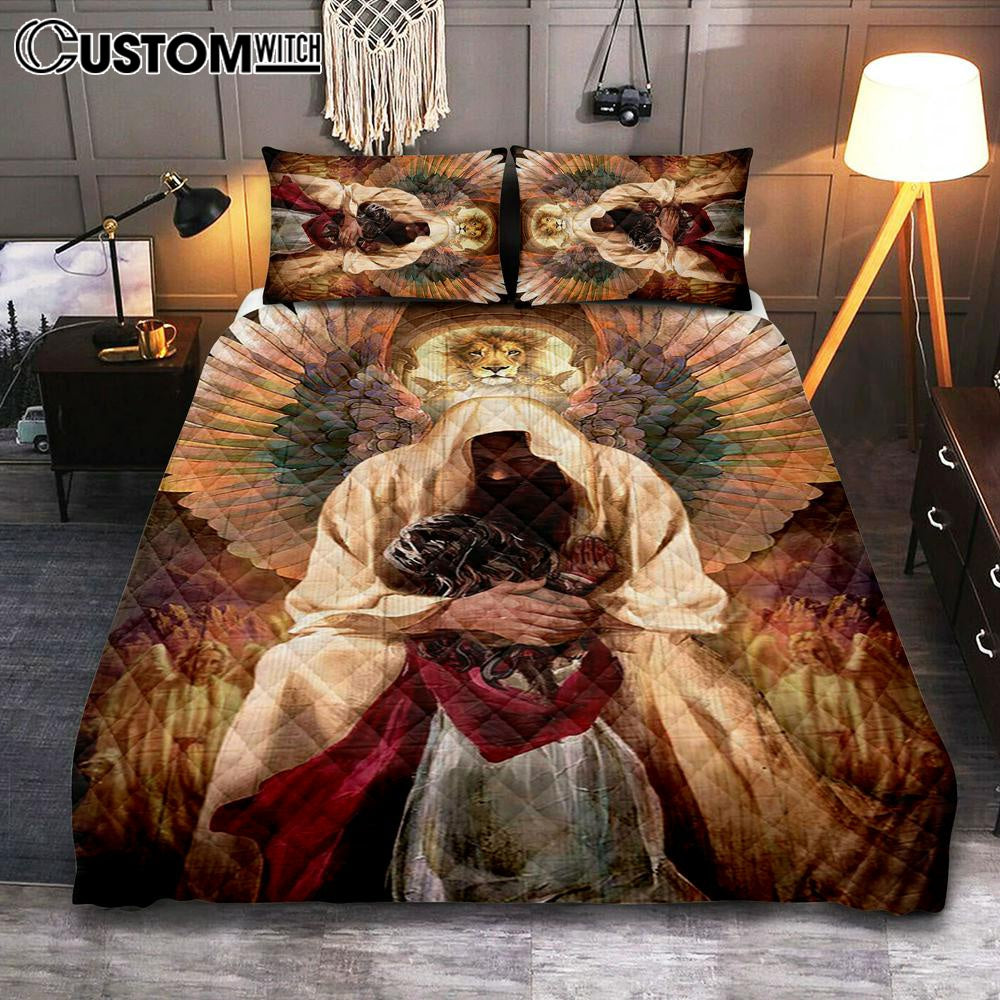 The World In His Arm Pray For Healing Angel Wings Quilt Bedding Set Art – Christian Art – Bible Verse Bedroom – Religious Home Decor The World In His Arm Pray For Healing Angel Wings Quilt Bedding Set Art – Christian Art – Bible Verse Bedroom – Religious Home Decor