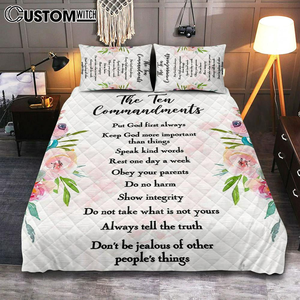 The Ten Commandments Quilt Bedding Set Bedroom – Girls Cover Twin Bedding Decor, Kids Bedroom Decor, Kids Bedroom – Gift For Girls Room, Nursery The Ten Commandments Quilt Bedding Set Bedroom – Girls Cover Twin Bedding Decor, Kids Bedroom Decor, Kids Bedroom – Gift For Girls Room, Nursery